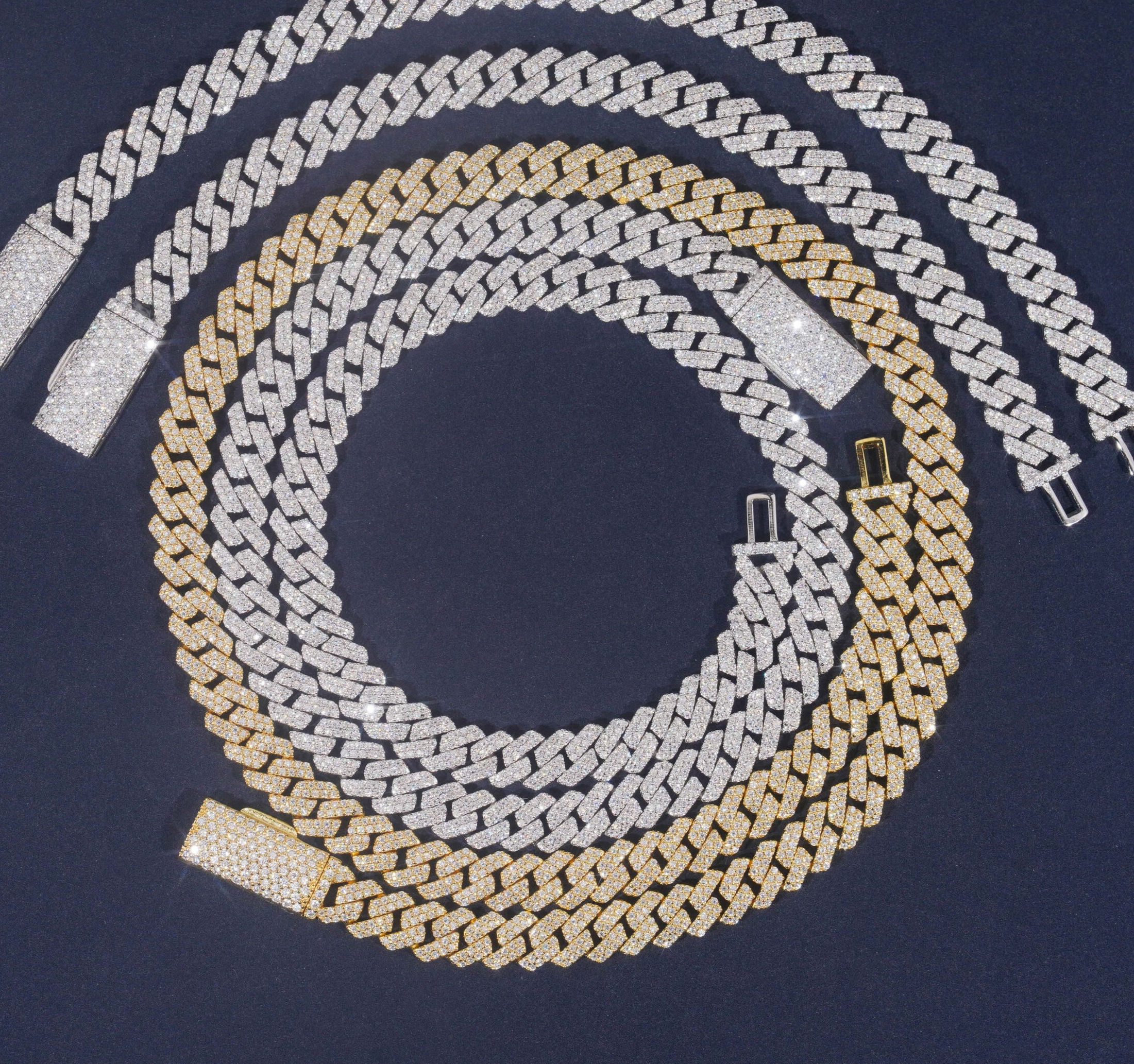 8mm Hip Hop Custom Jewelry VVS Moissanite Cuban Link Chain Necklace 925S