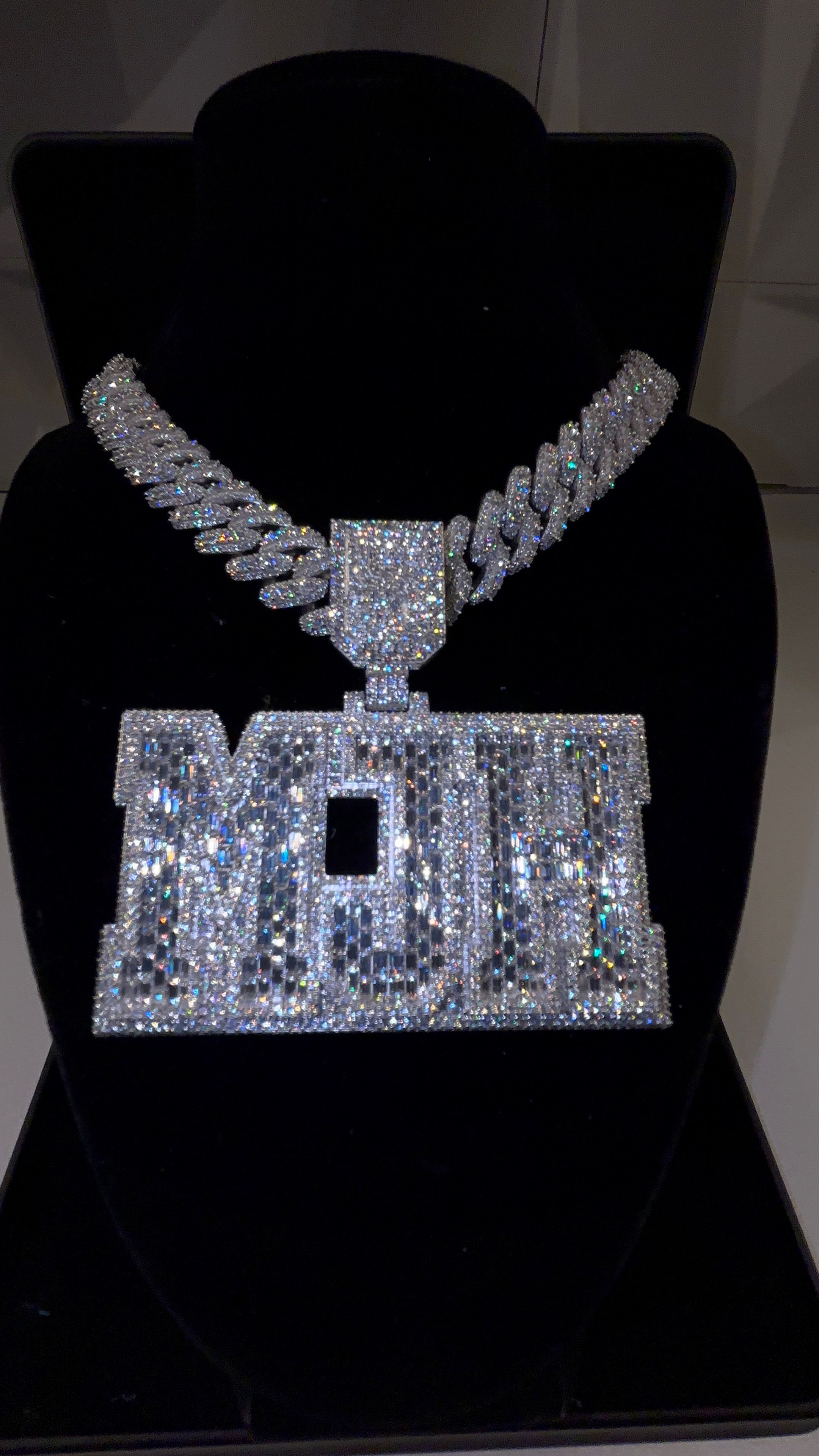 Custom Moissanite Pendant – VVS Moissanite Name Necklace, Hip Hop Jewelry