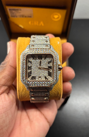 Moissanite Square Face Watch