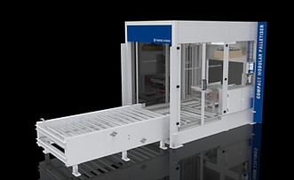 Compact low-speed palletiser for FMCG production