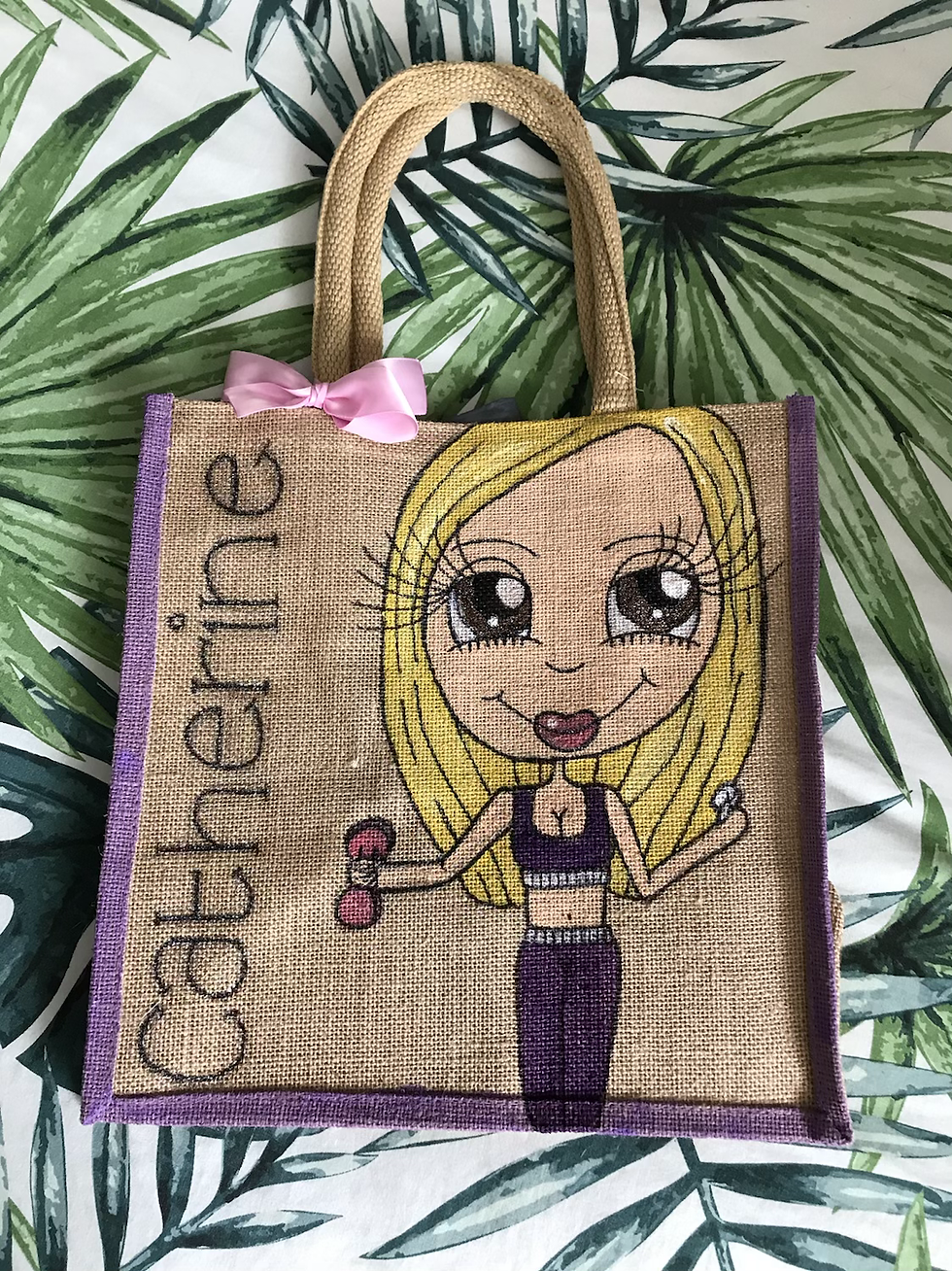 Thumbnail: Personalised jute bags dancing bag jute