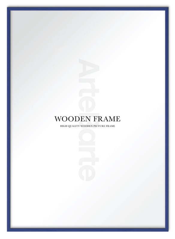 Deep Blue Wooden Frame