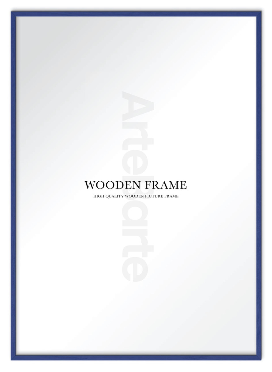 Deep Blue Wooden Frame