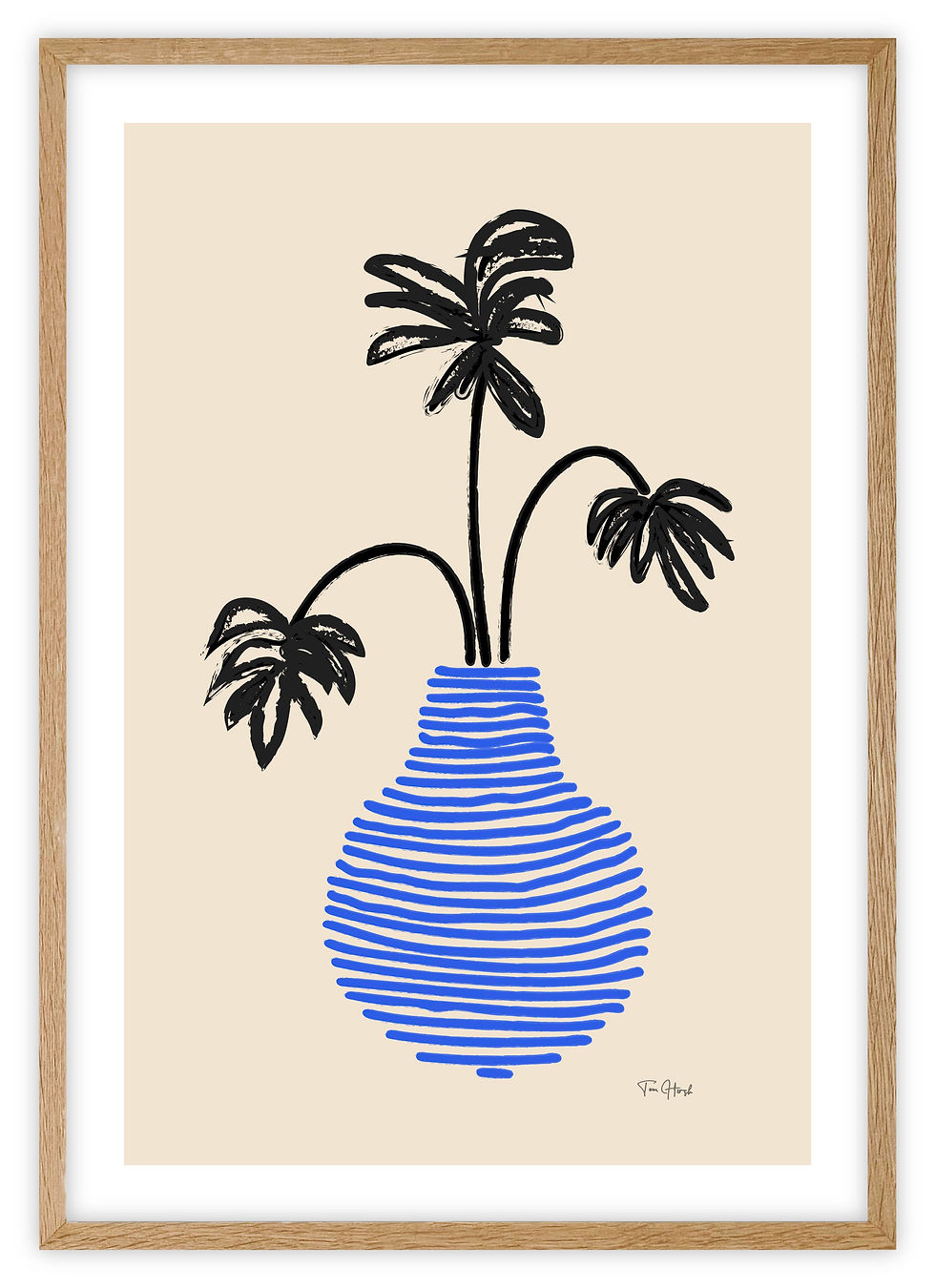 תמונה ממוזערת: Blue Vase + Black Flowers