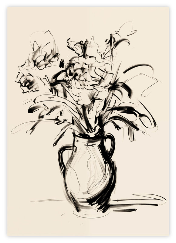 Vase line art