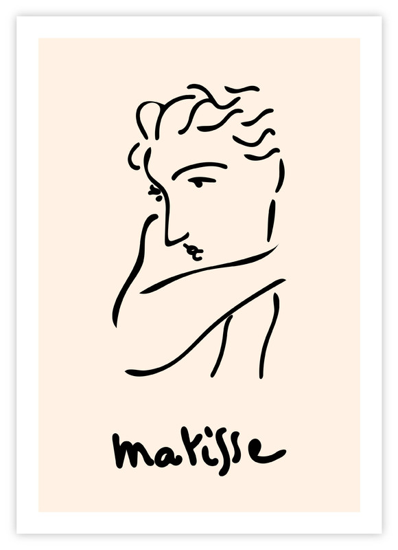 Matisse Face Line Art