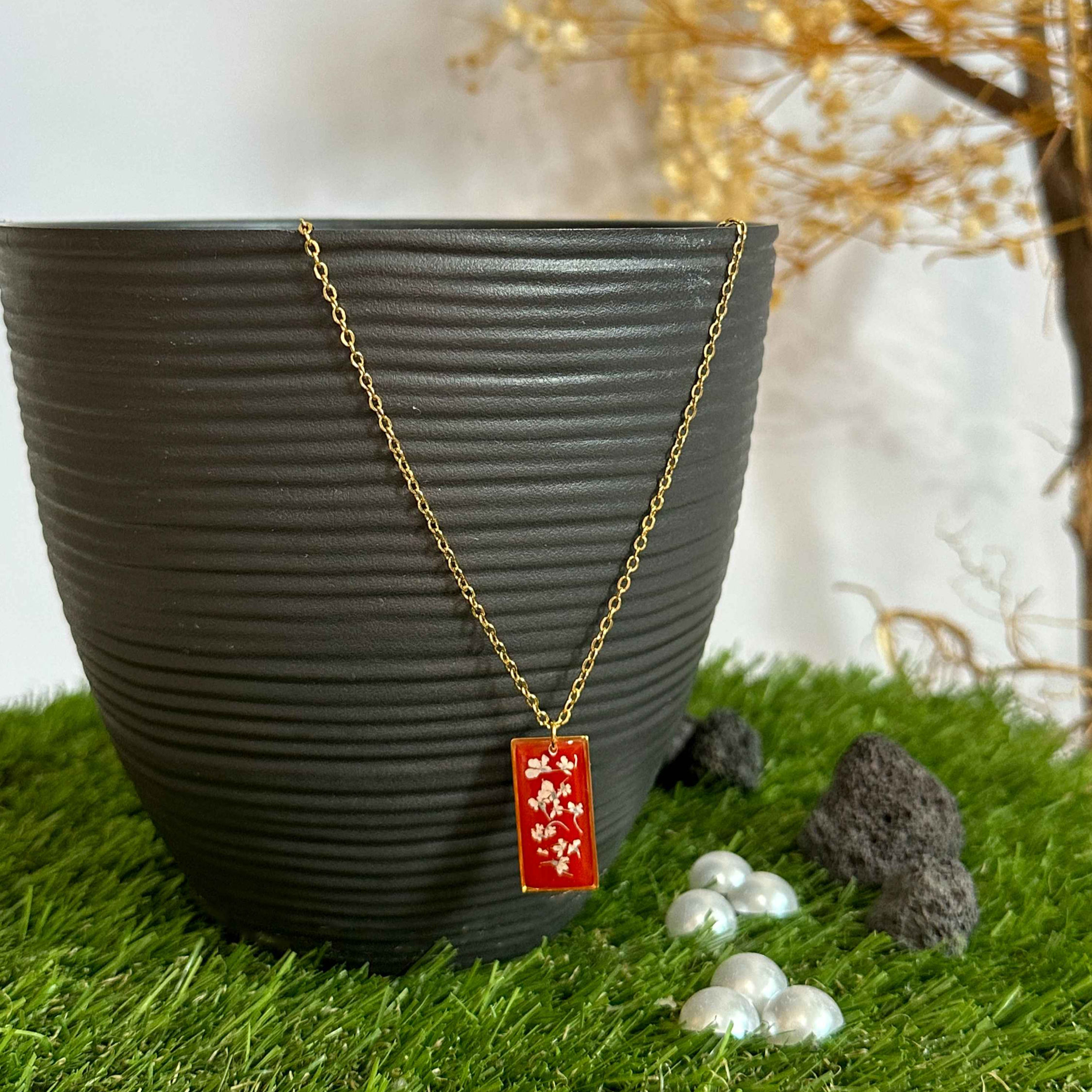 Online Elegant Red Charlotte Necklace from Floral Affair Store in Singapore