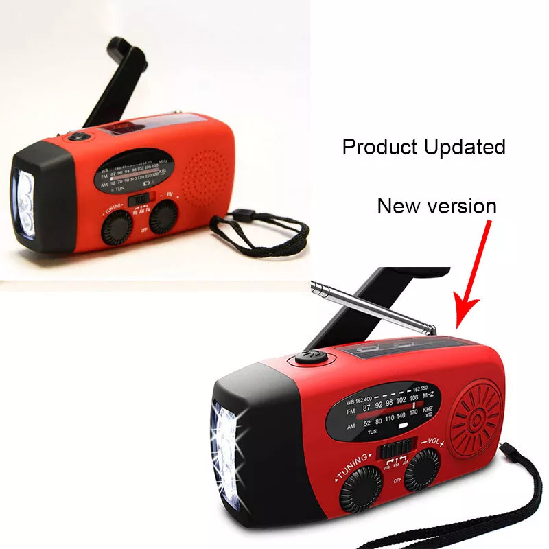 Miniatura: Emergency  Radio Crank Solar Hand Weather 1000mAh Power Bank Charger Flash Light