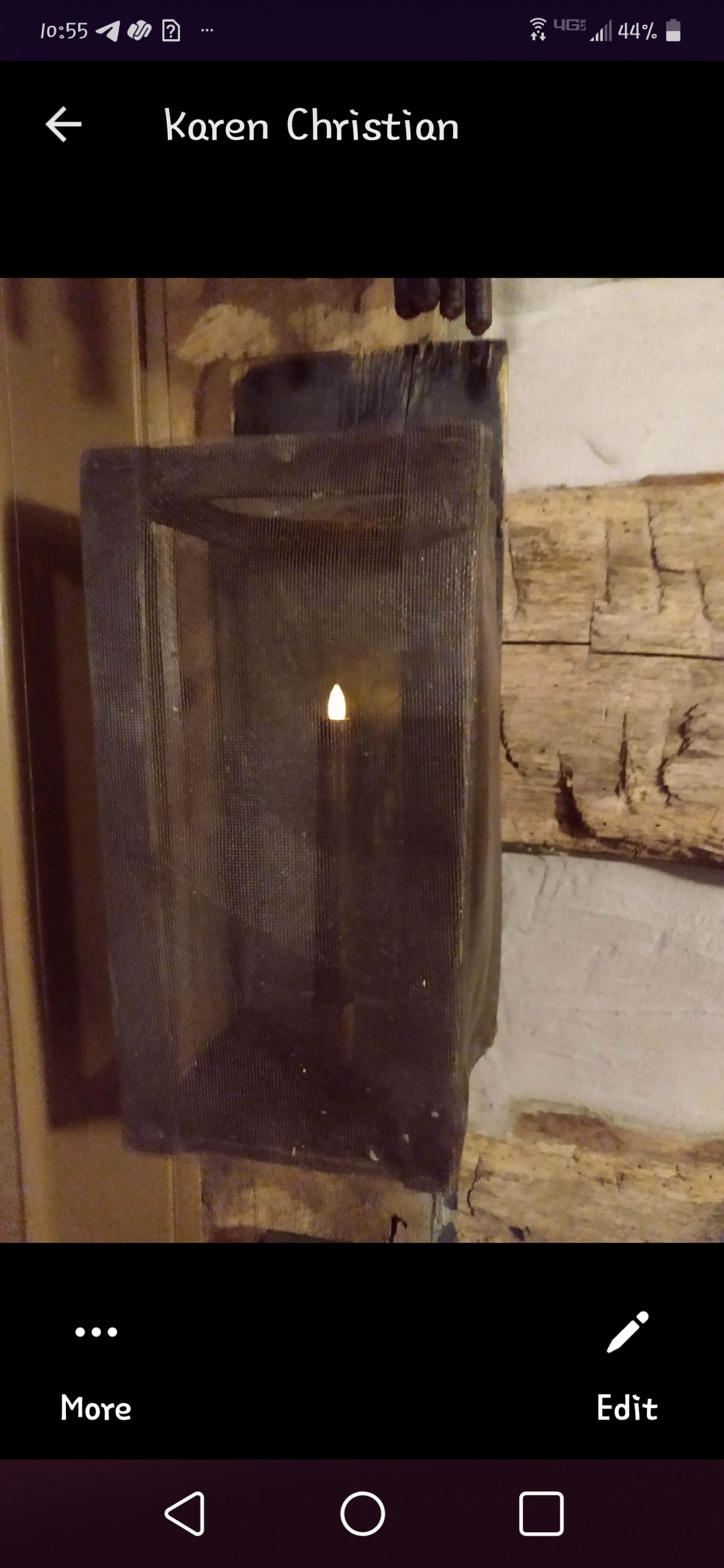 Primitive candle holder
