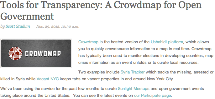 Tools for Transparency