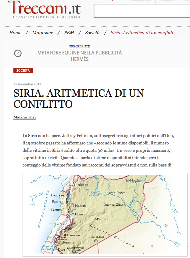 Siria. Aritmetica di un Conflitto