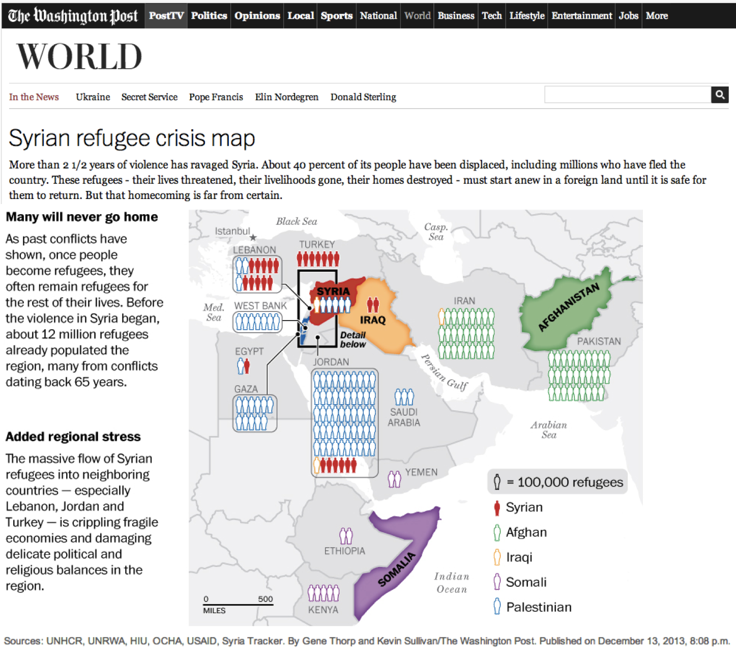 Syrian Refugee Crisis Map