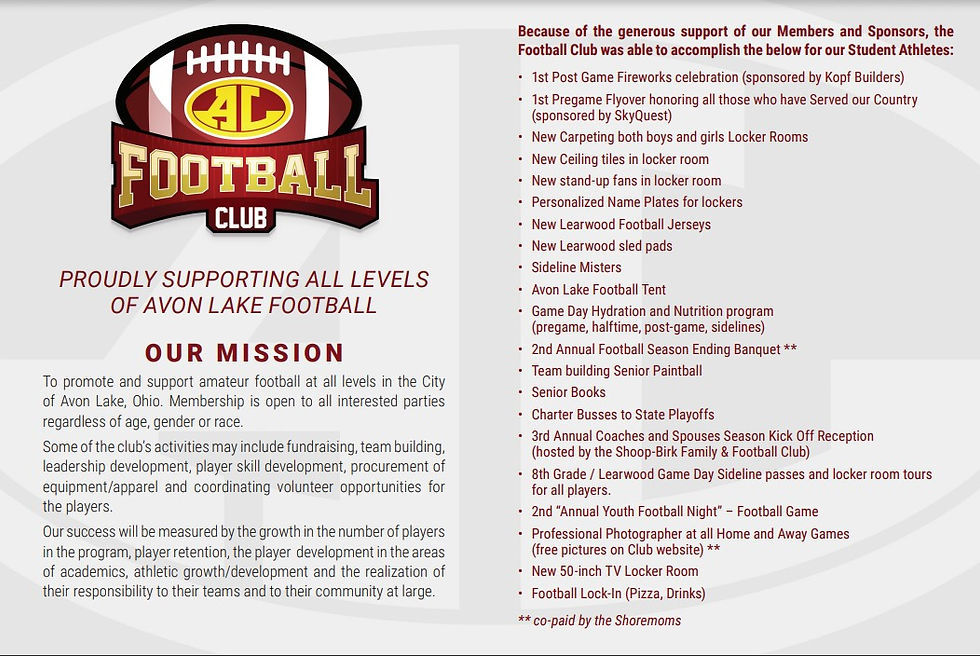 Avon Lake Football Club | Shoremen Football