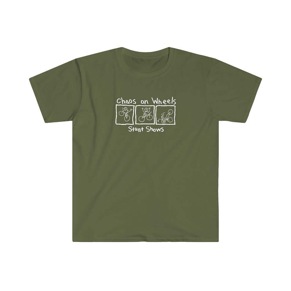 Thumbnail: Chaos on Wheels "Vintage Stickman" Soft-style T-shirt