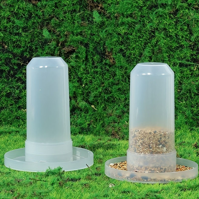 Automatic Bird Feeder & Water Dispenser – Gravity Feeding Station for Parrots, C
