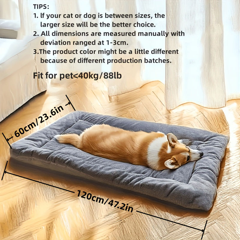 Thumbnail: Oversized Plush Dog & Cat Bed – Ultra Soft Pet Mat for Crates and Floors