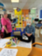 Dionne with Dave Baldock, Friends Volunteer, enjoying a demonstration of VR set.
