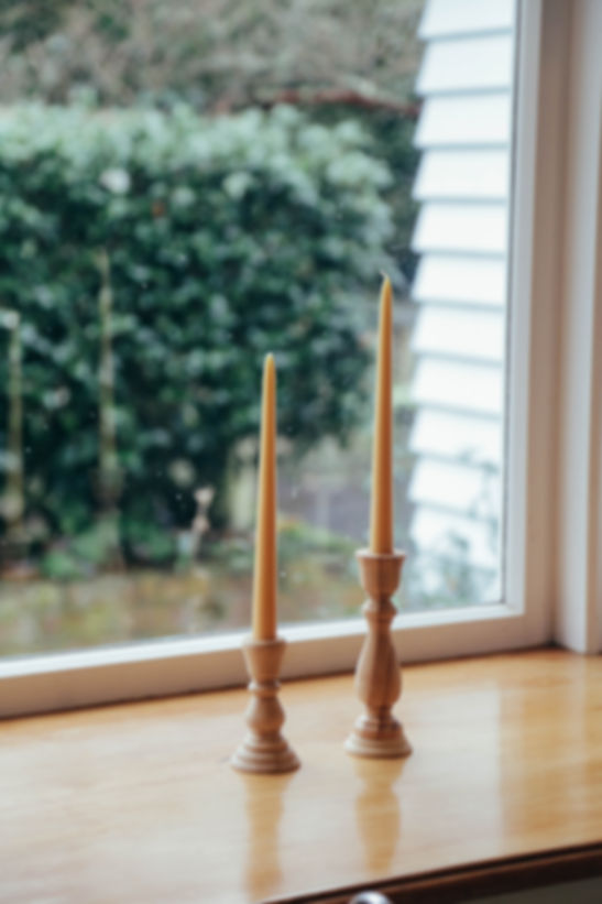 Wooden Candle Holder Set