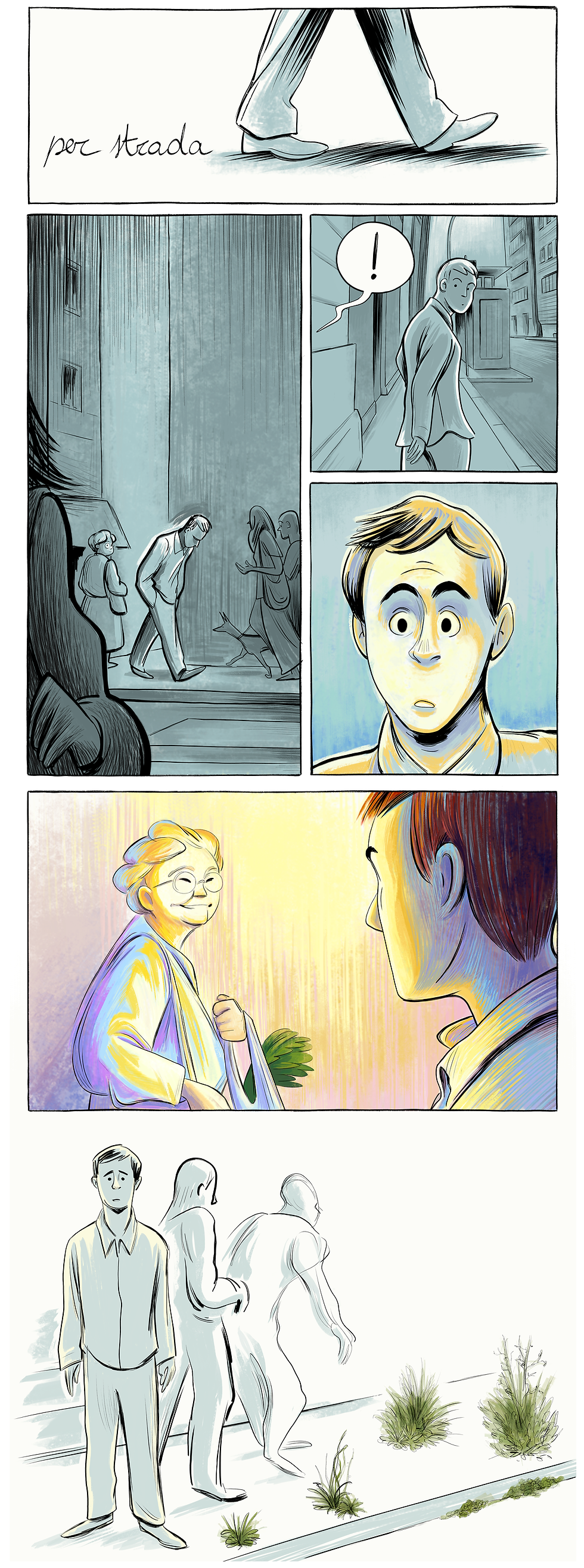 Per strada, Fiori, Fumetto, Alma Poesia