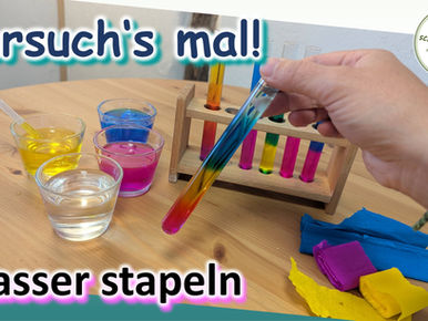 Farbiges Wasser stapeln