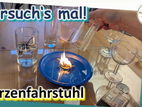 Kerzenfahrstuhl - Experimente für Kinder mit Feuer und Wasser