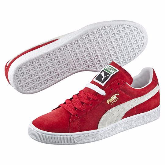 puma basket platform rosso