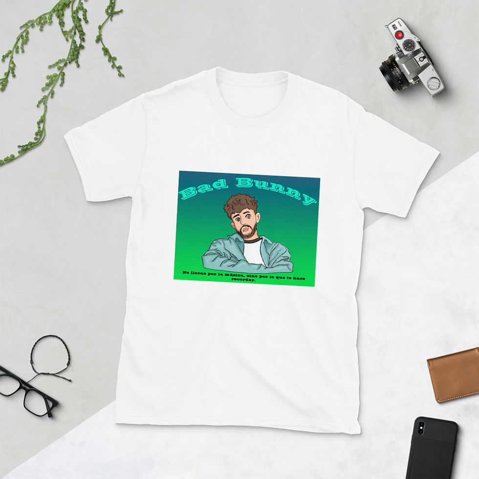 Miniatura: Short-Sleeve Unisex T-Shirt Bad Bunny con frase