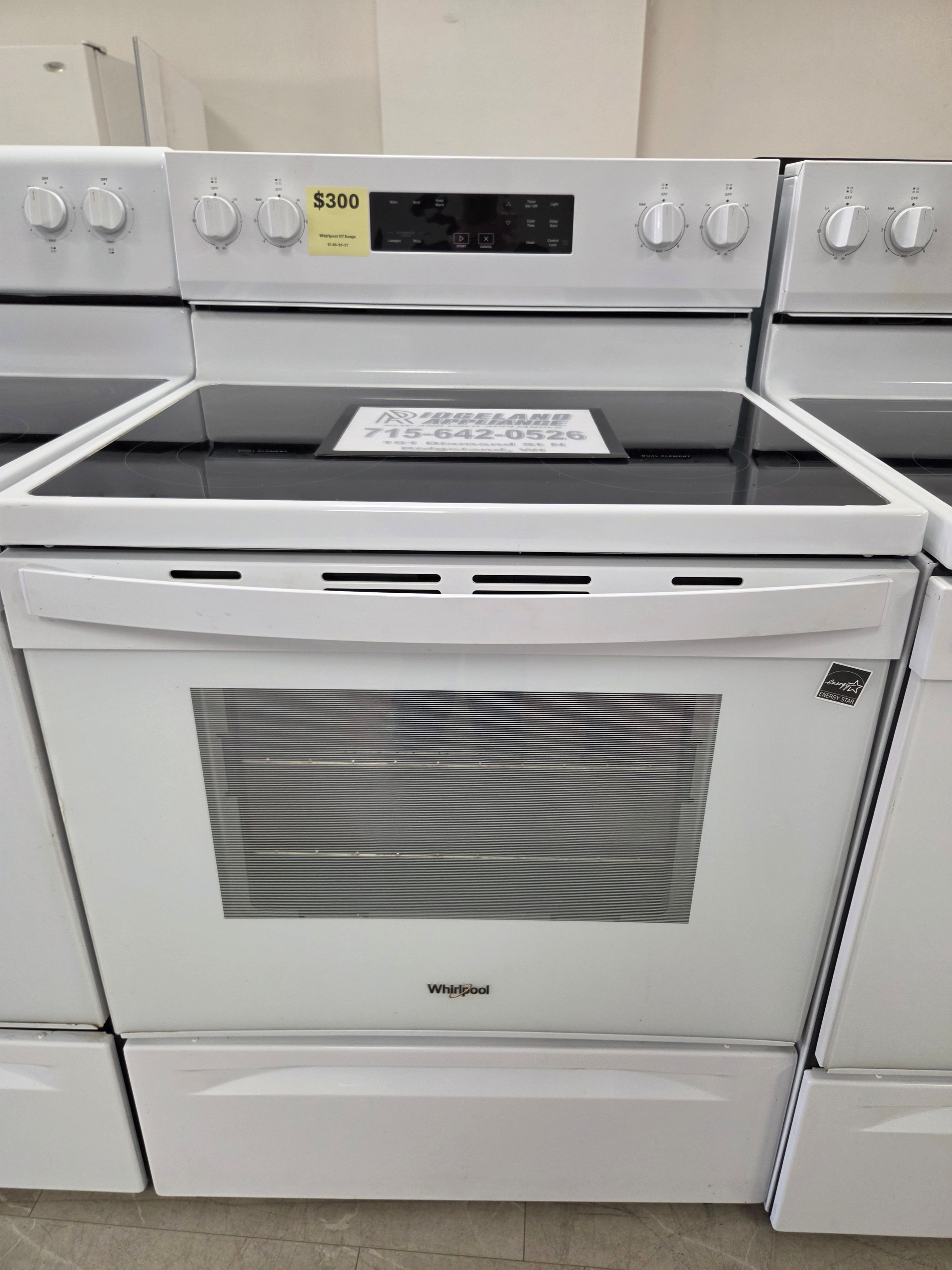 Whirlpool Glass Top Electric Range