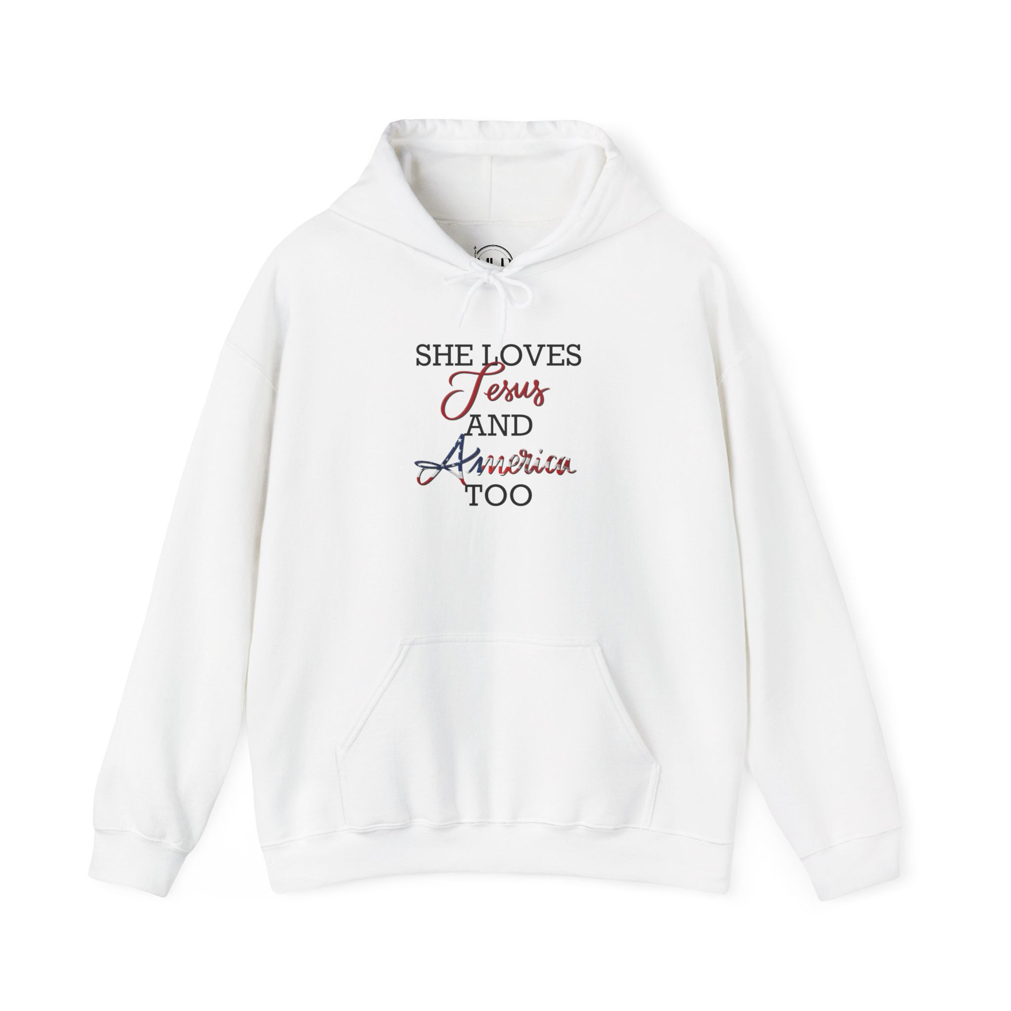 She Loves Jesus & America Too Hoodie
