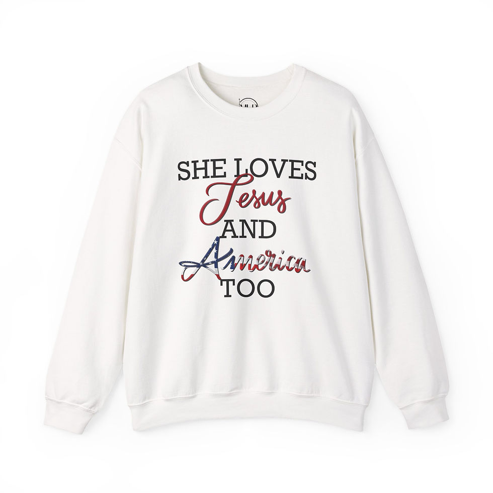 Thumbnail: She Loves Jesus & America Too Sweatshirt