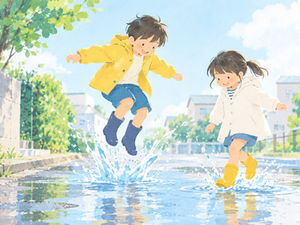 子どもはなぜ水たまりを踏みたがる?