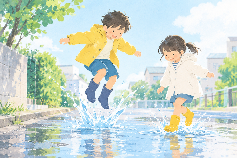 子どもはなぜ水たまりを踏みたがる?