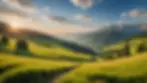 Eye-level view of serene nature landscape