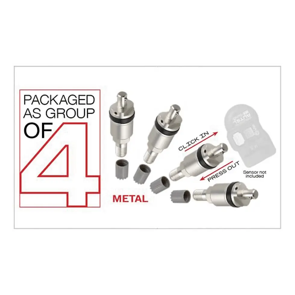 Thumbnail: Autel MX-Sensor: 4 metal press-in  valve stems for 1-sensor