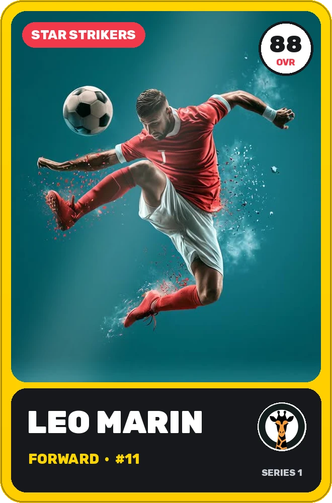 A soccer card being scanned