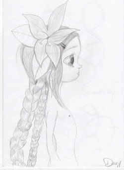 petite fille à la fleur