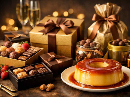 presentes criativos gourmet com pudim artesanal e doces finos