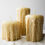 Thumbnail: Set of three different sized pure beeswax pillar candle, dripping gothic style.
