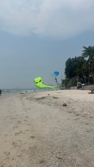 Kate Flying Hua Hin Beach