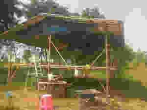 constructing a raised goat house