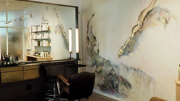 Art by Peggy Francis, Davines and Oribe hair care