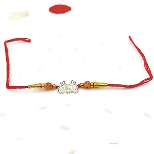 Silver Om Rakhi