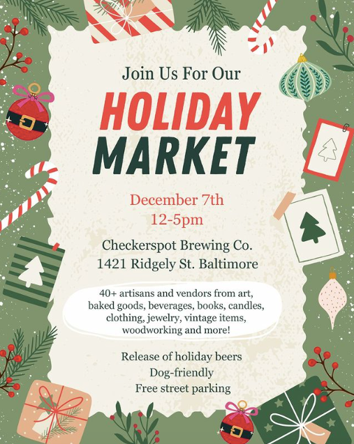 Holiday Market at Checkerspot Brewing