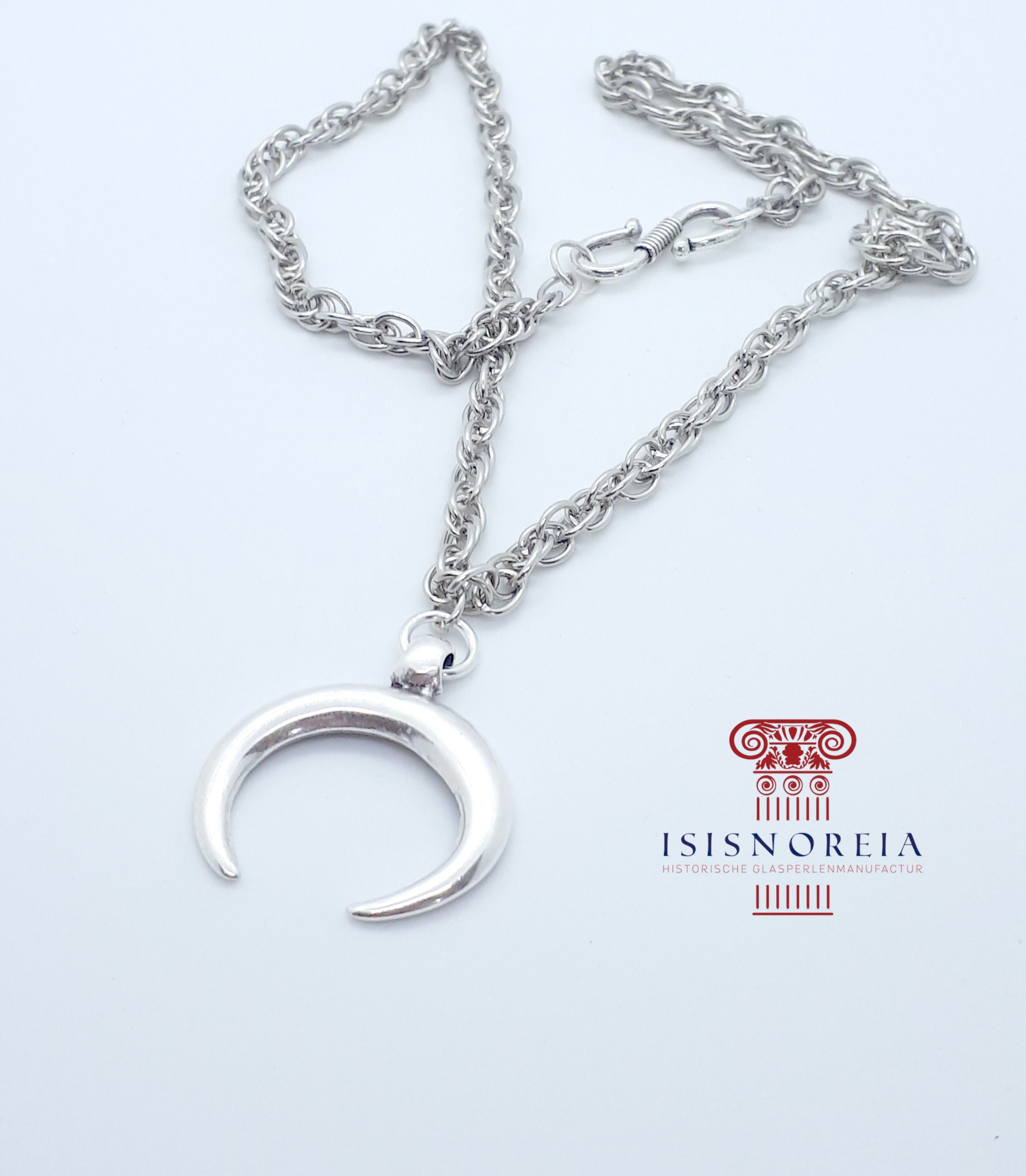 Römische Fuchsschwanz Kette mit Lunula Anhänger 2. Jh. n. Chr.