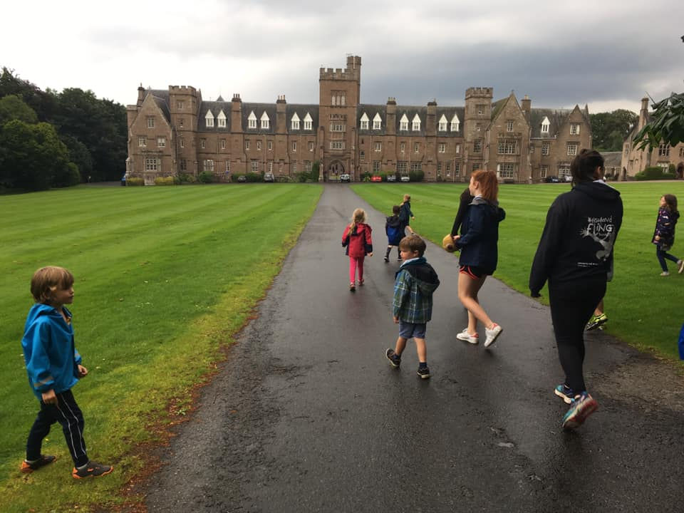 Walking through the grounds