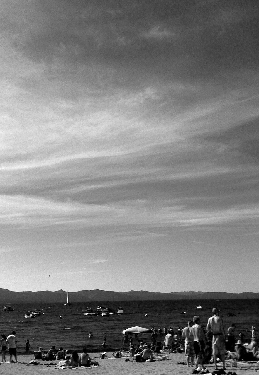 people & a lake tahoe summer