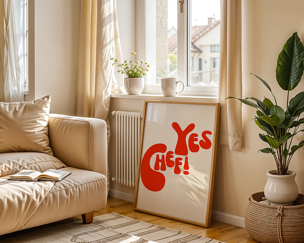 Thumbnail: Yes Chef Art Print