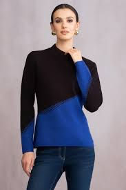 Alison Sheri-Pullover Mock Neck