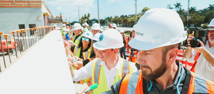 Brightline Celebrates Construction Milestone "Topping Off" of Boca Raton Station