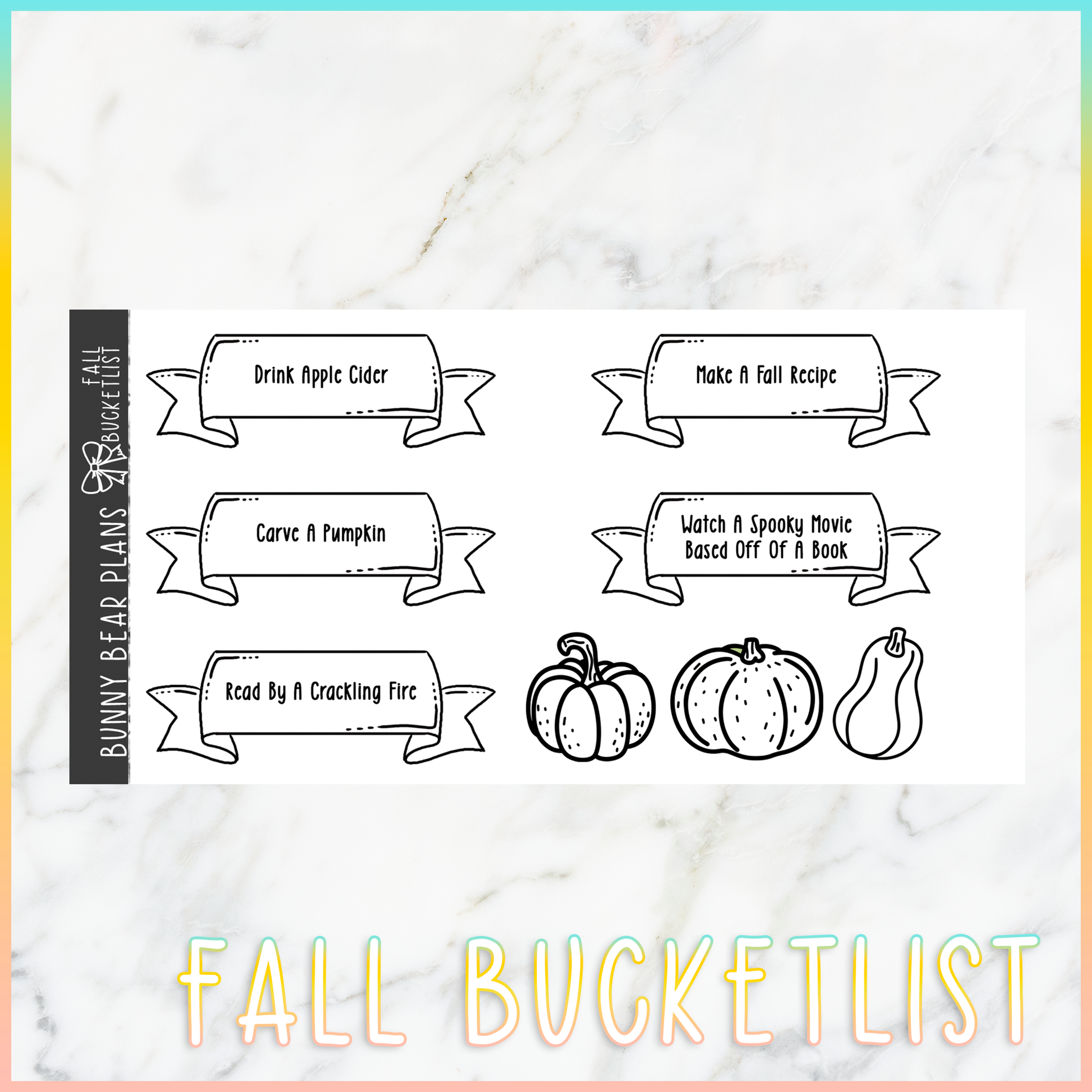 Fall Bucketlist - Bullet Journal
